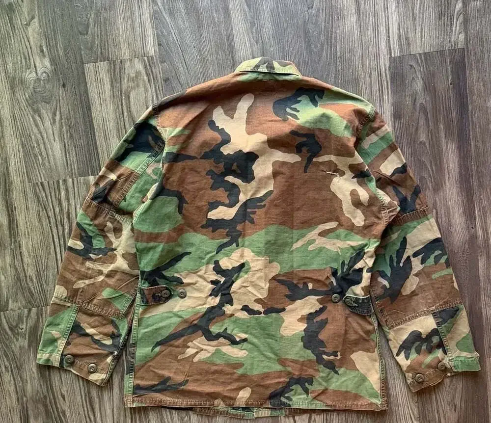 Vintage U.S. Army Woodland Camo BDU Combat Coat Jacket Small-Regular